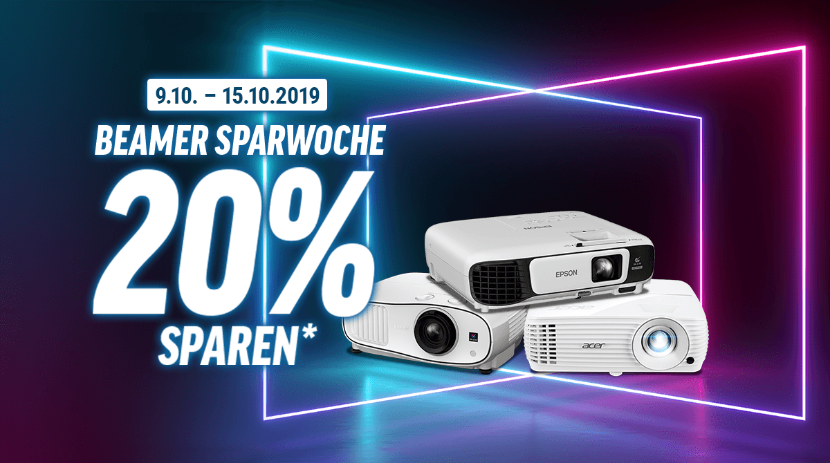 Beamer Sparwoche: Spare 20% auf ausgewählte Beamer