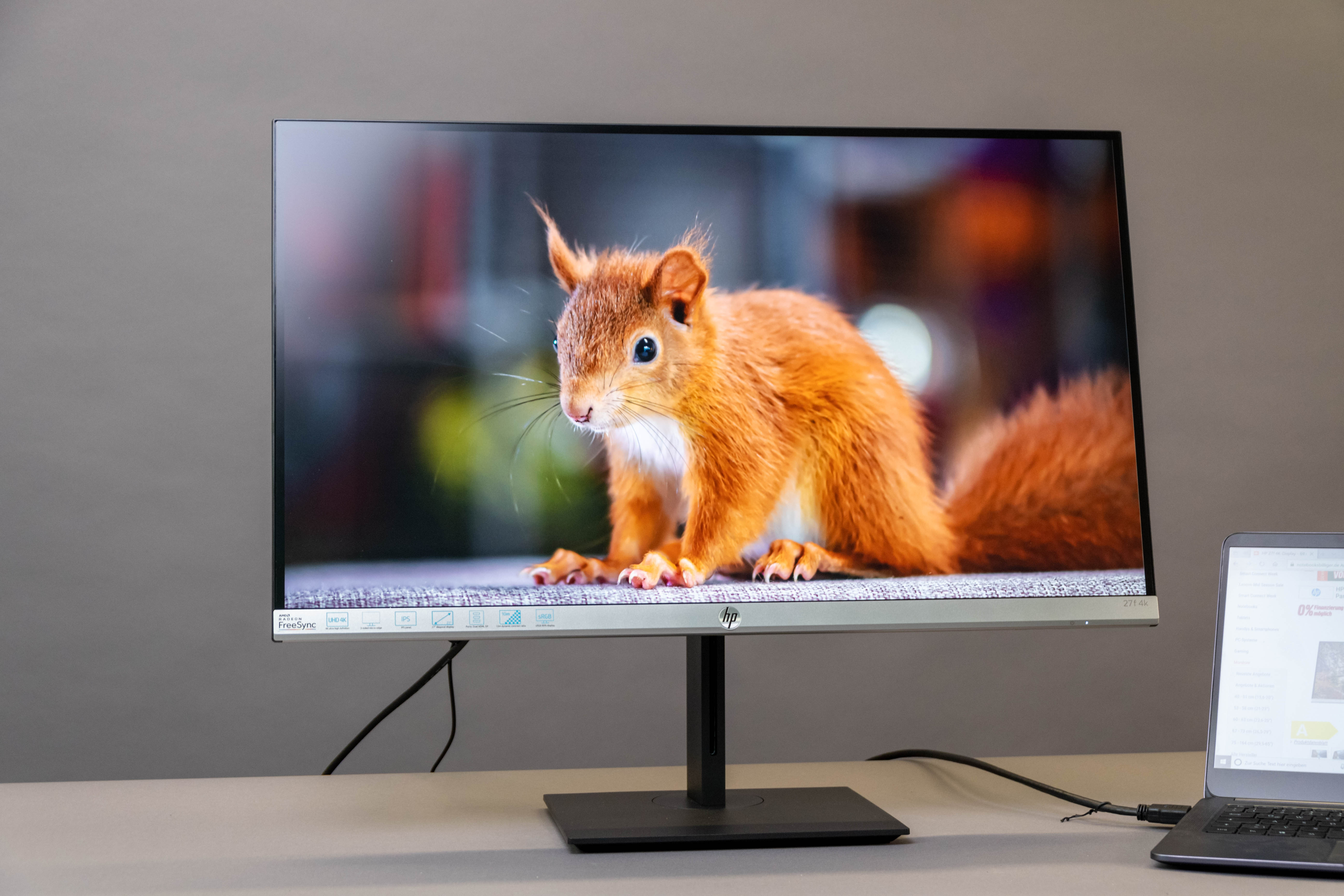 HP 27f 4K: Schlichter 4K-UHD-Monitor mit AMD FreeSync im Test