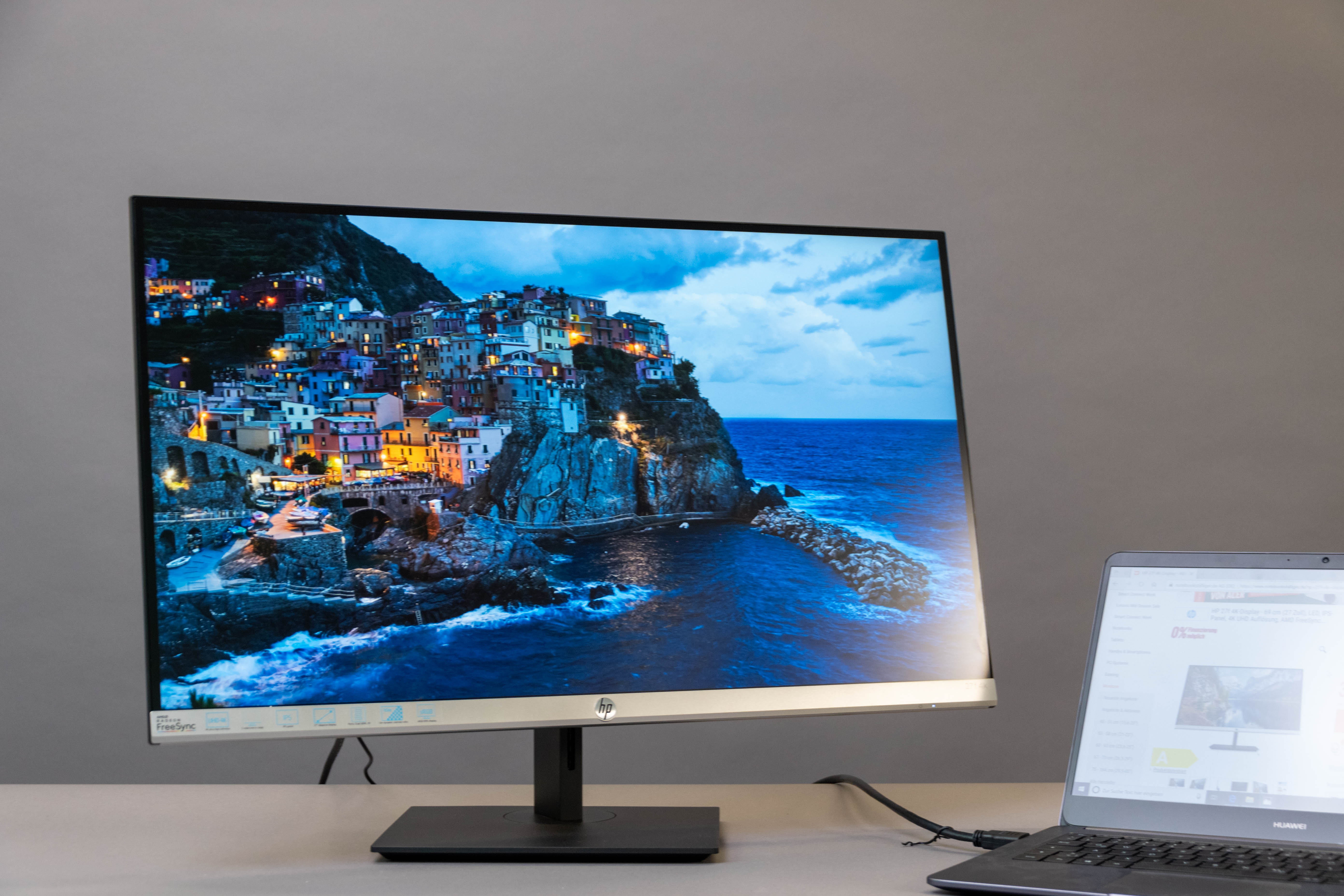 HP 27f 4K: Schlichter 4K-UHD-Monitor mit AMD FreeSync im Test