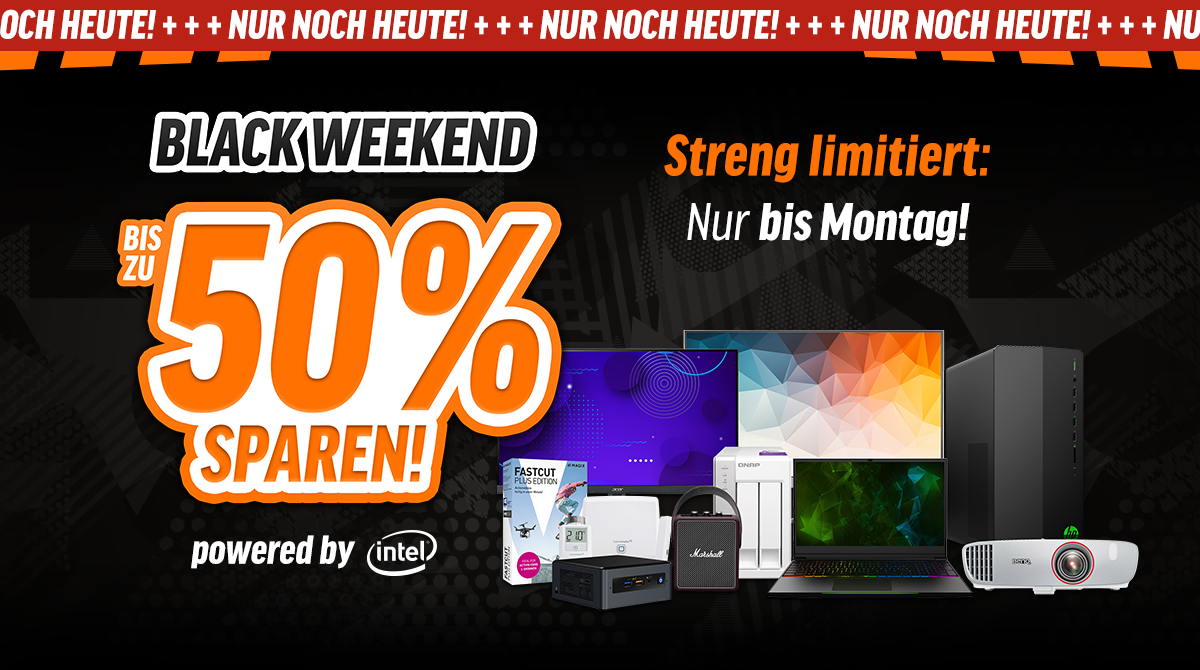 Black Weekend: Sicher dir bis zu 50% Rabatt