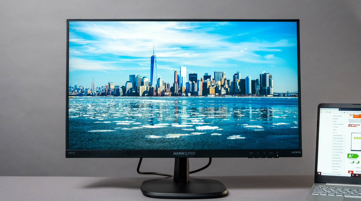 Günstiger Multimedia-Monitor: Hannspree HS278PPB im Test
