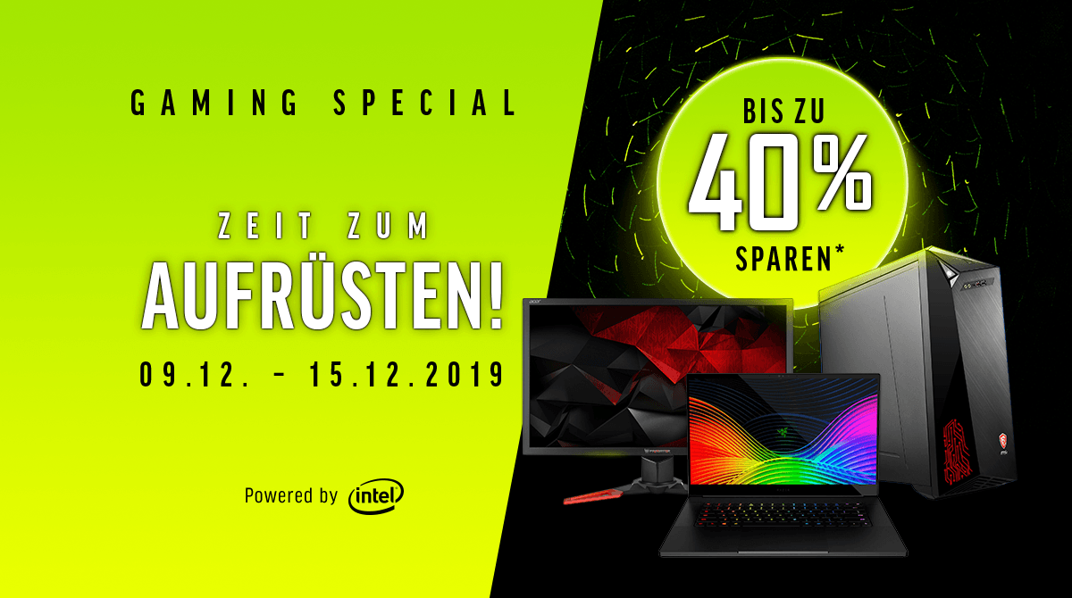 Rüste deine Gaming-Hardware auf und spare bis zu 40%