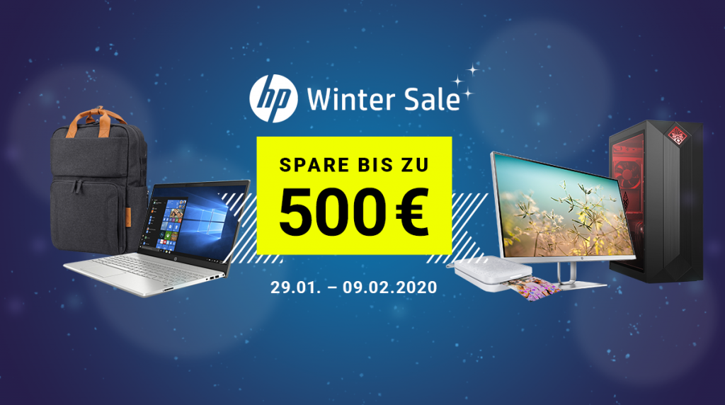 Spare bis zu 500 Euro beim HP Winter Sale
