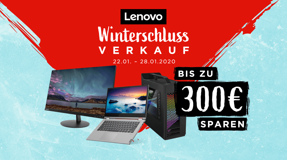 Lenovo Winterschlussverkauf: Spare bis zu 300 Euro