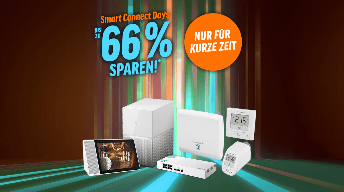 Spare bis zu 66% bei unseren Smart Connect Days