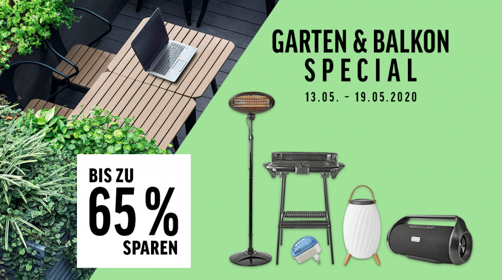 Spart bis zu 65% bei unserem Garten- & Balkon Special