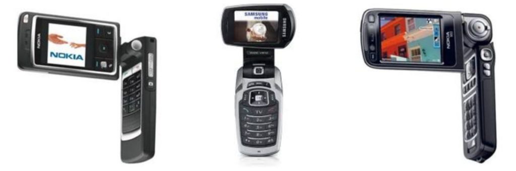 LG Smartphone Nokia Samsung Klapphandys mit rotierendem Bildschirm