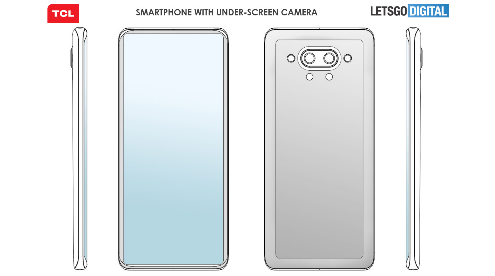 TCL patentiert ein neues Smartphone mit einer Selfie-Cam unter dem Display