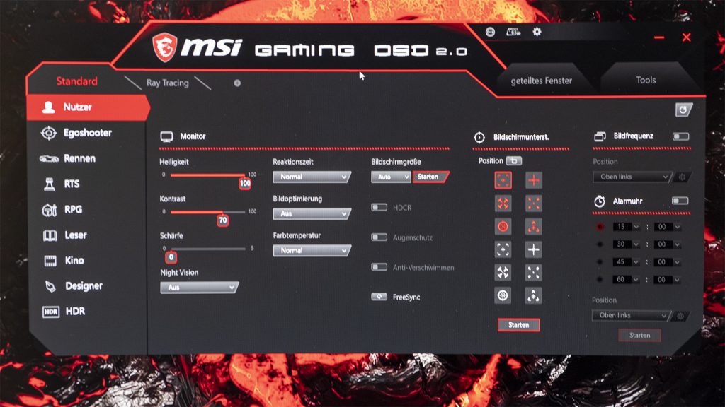 MSI Optix MAG322CQR MSI Optix MAG322CR Gaming Monitore Gaming OSD 1