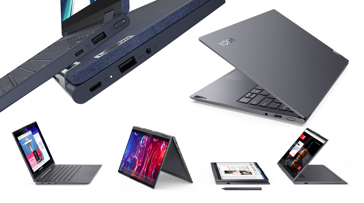 Lenovo stellt fünf neue Yoga-Notebooks mit Intel und Ryzen-CPU vor