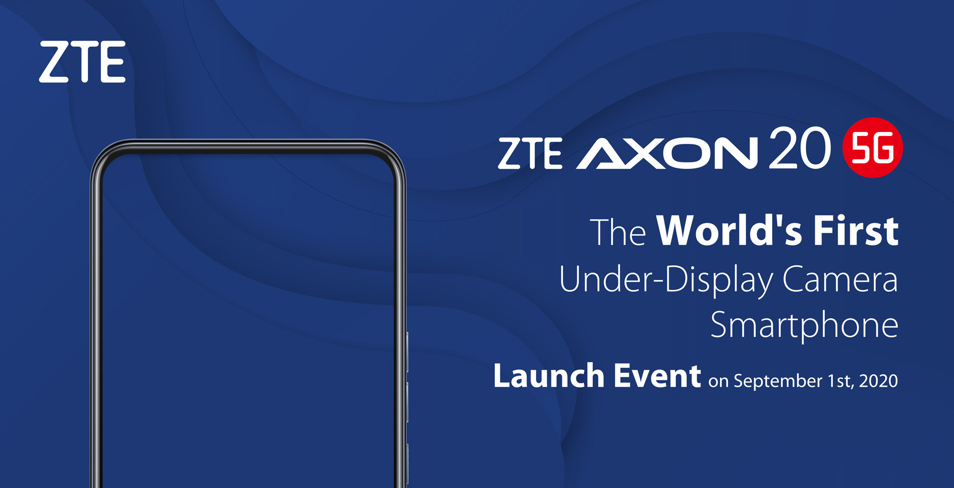 ZTE Axon 20 5G mit Frontkamera unter dem Display wird am 1. September vorgestellt