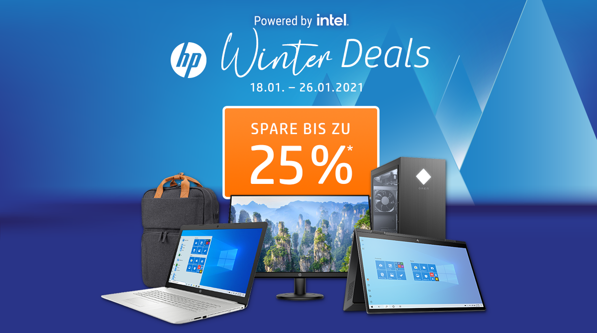 Spare bis zu 25% bei den HP Winter Deals