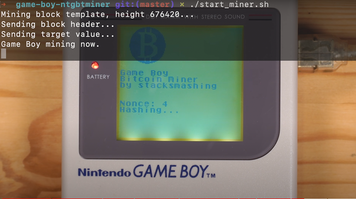 Mining: Mit einem Game Boy Bitcoin schürfen