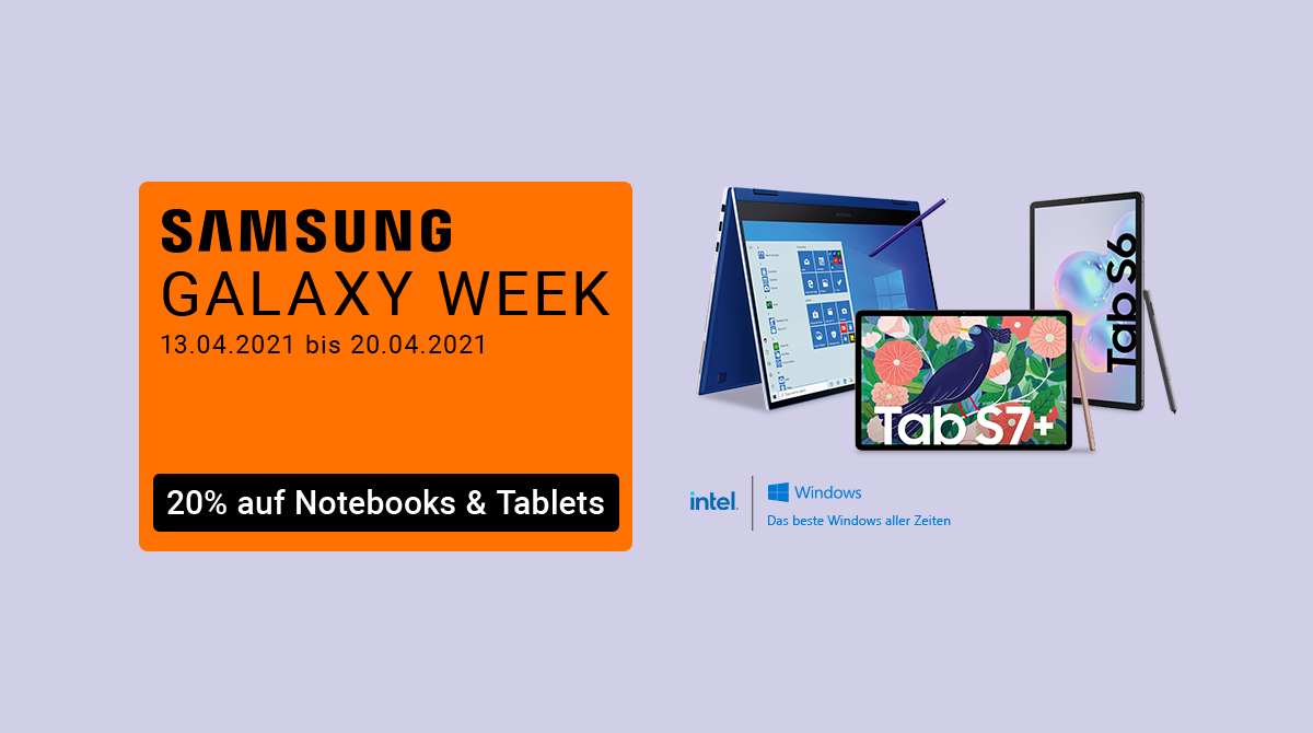 Samsung Galaxy Week: Spare 20% auf ausgewählte Notebooks und Tablets