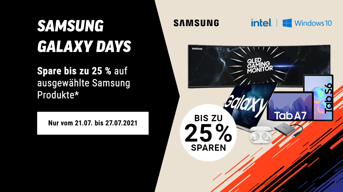 Spare bis zu 25% bei unseren Samsung Galaxy Days