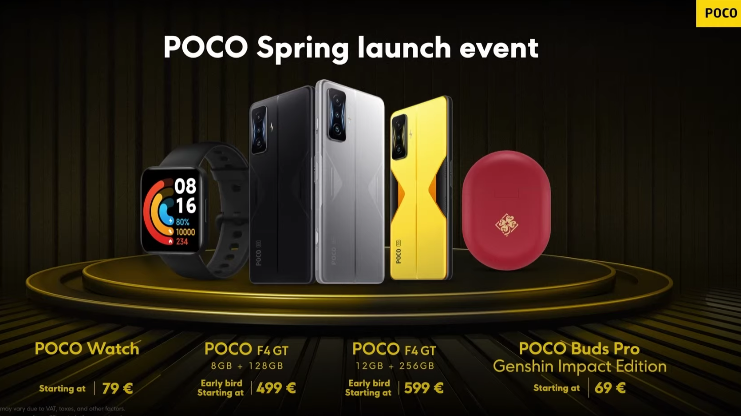 Poco: Gaming-Smartphone F4 GT, Buds Pro Genshin Impact Edition und Watch vorgestellt
