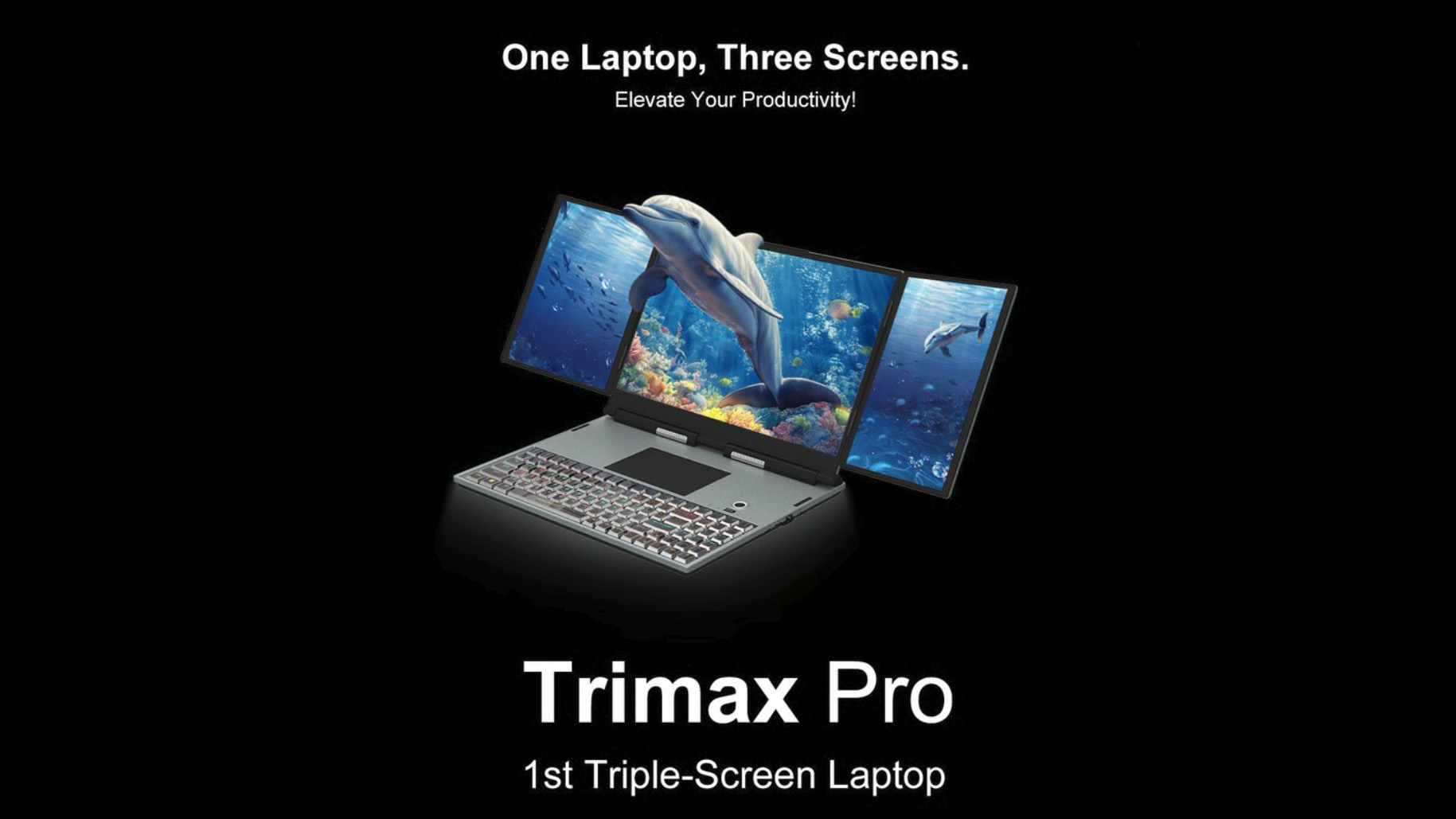 TriMax Pro: Dumbo-Laptop hat drei Displays, aber einen Haken