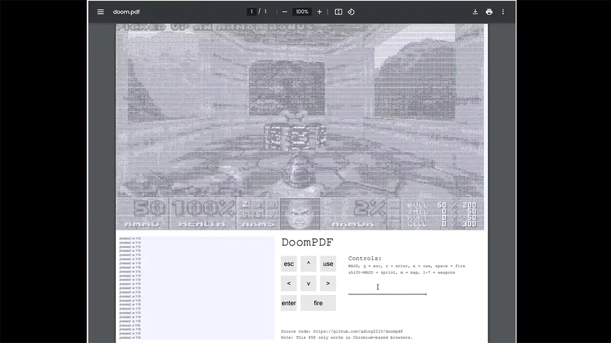 Eine Frage der Formatierung: Doom in PDF-Datei spielbar