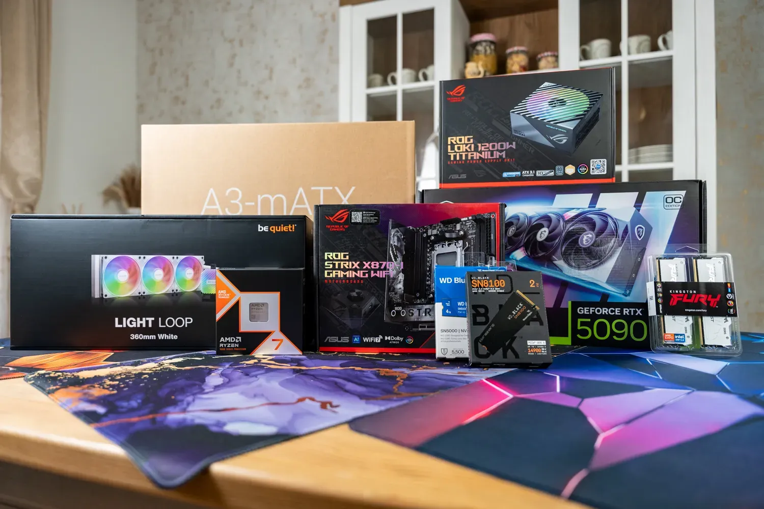PC-Hardware aufn Tisch